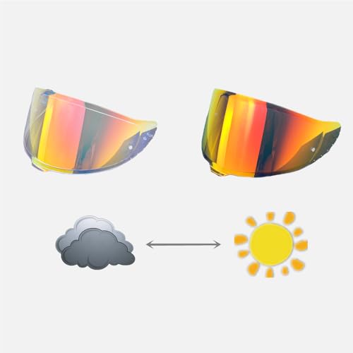 BSTOP Photochromic Helmet Visor for SHOEI Z8 X15 RF1400 CWR-F2 NXR1/2 X14 Z7 CWR1 RF1200 Xspirit GT Air1/2 Neotec CNS-1 TC-5/9 Shield (Z8 Revo Red)