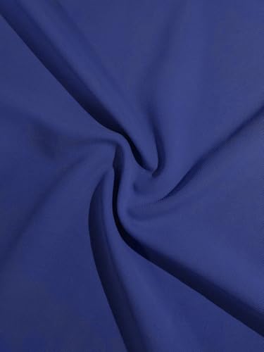 Image of FENJAR Women's Elegance Audrey Hepburn Style Ruched Dress Round Neck Sleeveless Swing Midi A-line Dresses (US, Alpha, Small, Regular, Regular, Blue)