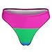 XUTSAKDCJ Womens Underwear No Show V Waisted Seamless Thongs Breathable Lgbt Pride Flag Polysexual Panties Fashion G-string