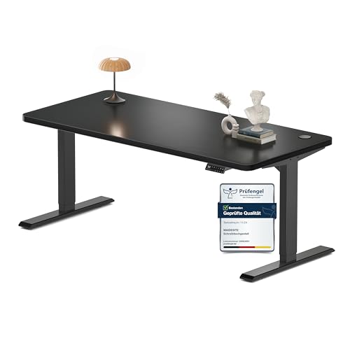 MAIDeSITe Höhenverstellbarer Schreibtisch (160x80cm), Höhenverstellbar Stehtisch Elektrisch, Energieeffizient‌ Flüsterleiser Dualmotor Traglast 160kg Mit Kollisionsschutz Funktion - S2 Pro 1
