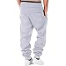 Sweatpants for Men Workout Drawstring Joggers Pants Fashion Big and Tall Men Casual Running Sweat Pants Relaxed Fit Gray