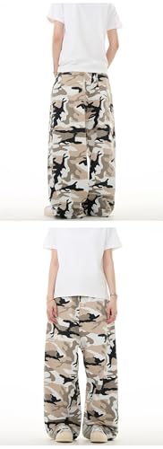 GUOYUXIAO Men's Jeans Retro Loose Workwear American Straight-Leg Wide-Leg Casual Trouser for Men 7