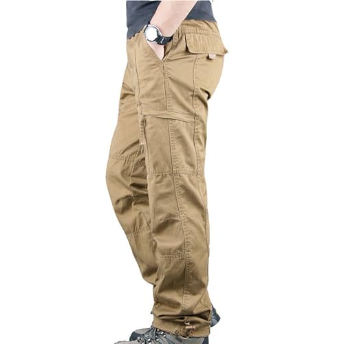 Men Casual Cargo Pants Lightweight Relaxed Fit Outdoor Hiking Sports Sweatpant Fashion Baggy Work Trouser with Pocket2