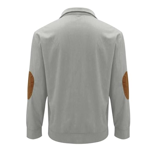 Christmas Sweatshirts For Men Trendy Funny Xmas Graphic Print Long Sleeve Stand Collar Button Slim Pullover Sweater3