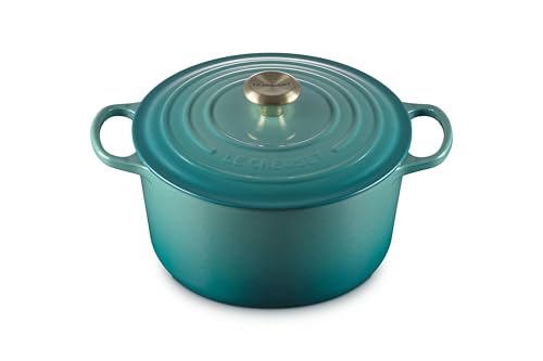 Image of Le Creuset Enameled Cast Iron Signature Deep Round Oven, 6.5 qt., Riviera