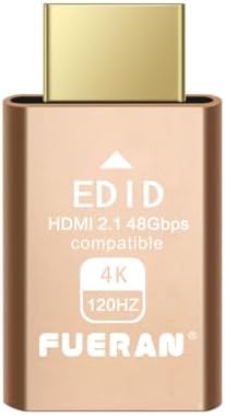 FUERAN HDMI 2.1 Dummy Plug 4K@120Hz Virtual Display Emulator, Headless Adapter, HDMI Display Adapter, Unterstützt 3840x2160@120Hz, 1440P @ 120Hz, 1080P @ 120Hz, EDID Emulator für GPU/Remote Desktop