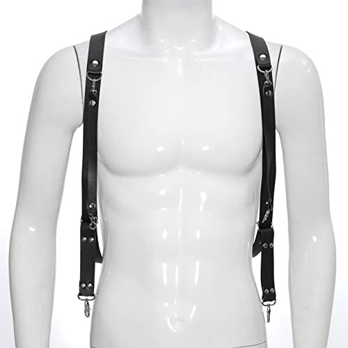iixpin Unisex Leder Harness Kameragurt Punk Gothic Style Kamera Schultergurt mit Double Schulterriemen Criss Cross… – Bild 3