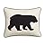 Eddie Bauer | Home Collection | 100% Cotton Twill Signature Bear Design Decorative Pillow, Zipper Closure, Easy Care Machine Washable, 16" x 20", Black