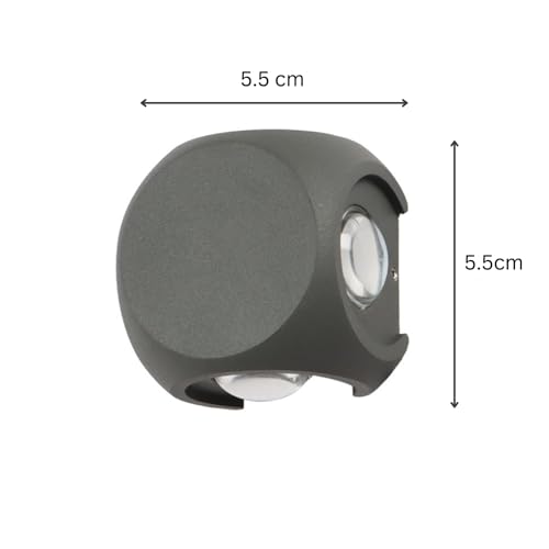 Image of 4 Way Wall Light |3 Shot Wall Light(Turn on and Off Switch for Color Change| Multicolor Light for Wall |Waterproof | Up Down Light for Balcony | Outdoor Wall Lights for Garden |Pack of 1|