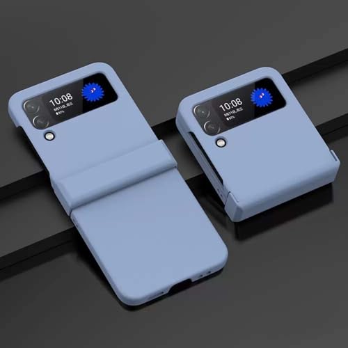 Image of Scalebee Polycarbonate Back Cover for Samsung Galaxy Z Flip 4 / Flip4 5G Foldable Hinges Hard Protective Ultra Slim Case Cover Skin Feel Shock Proof (Blue)