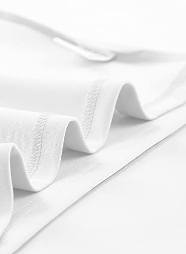 blibean Little Girl Summer Blouse Cute Short Sleeve Shirts Tween Kids Fashion Ruffle Tops Girls Casual Tshirt Clothes Solid Size 8-9 Years White