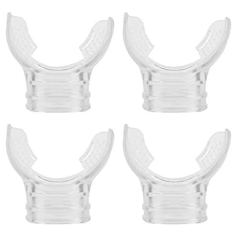 yueXinCh 4 Pcs Diving Bite Mouthpiece Snokel Mouthpiece Transparent Snorkel Mouthpiece for Dive Shops Professional Diving Diving Swimming Training Cover