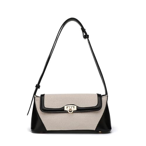 Image of Small Shoulder Bag for Women, Retro PU Leather Underarm Bag Top Handle Hobo Tote Clutch Handbag Purse with Buckle Closure