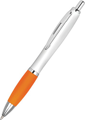 Stamp Design 4U Full Colour Printed Personalised Contour Pens Promotional *Qty - 50* - ORANGE PEN GRIPS โ image 1