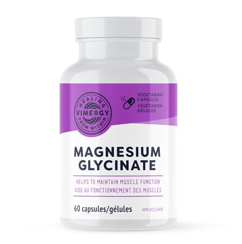Vimergy Magnesium Glycinate Capsules – Helps in Bone Development, Muscle Function – Vegan, Gluten-free – Magnesium Supplement for Men & Women - 310 Mg (30 Servings)