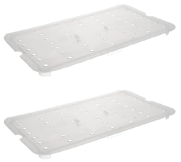 GN Einlegeboden 1/1 Polypropylen - 2 Stück - Saftgitter, Abtropfboden, Gitterplatte, Drainageboden, Drainer Plate, GN-Einsatz, Gastronormbehälter, Abtropfgitter, Einlegeboden, GN-Behälter
