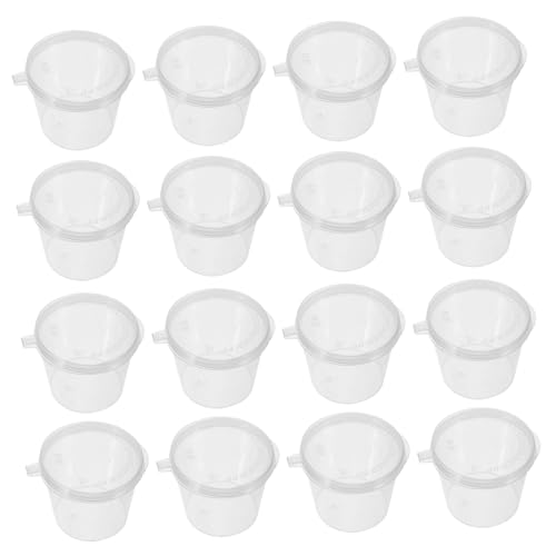 Anneome 使い捨てソースカップ テイクアウトソースカップ 調味料容器 蓋付き 25ml サンドイッチ 寿司 フライドポテト用 100個