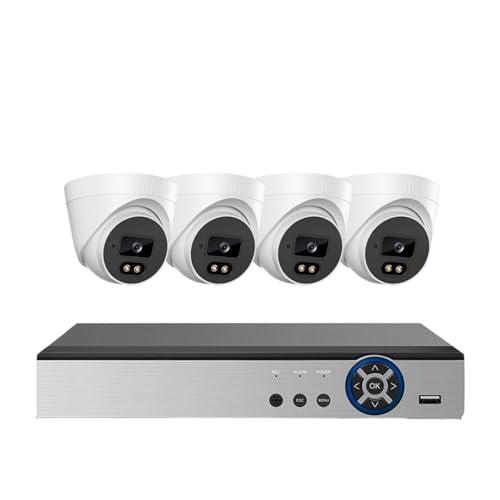 4K POE IP ZLeBJLbg 8CH NVR Lbg 8MP z[J[iCgrW CCTV h[J rfIĎVXeLbg(1T,10CH NVR 4pcs cam)