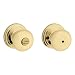 Kwikset 730J 3 CP Juno Bed/Bath Knob, Polished Brass