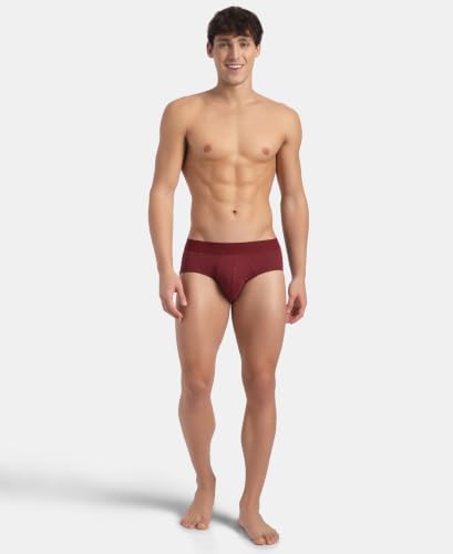 Image of Jockey LM05 Men Bamboo Cotton Elastane Stretch Breathable Mesh Brief with StayDry Treatment