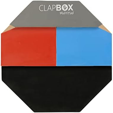 Clapbox Multipad Drum Practice Pad - 4 Different surfaces, 12 inches (Practice Pad Only)