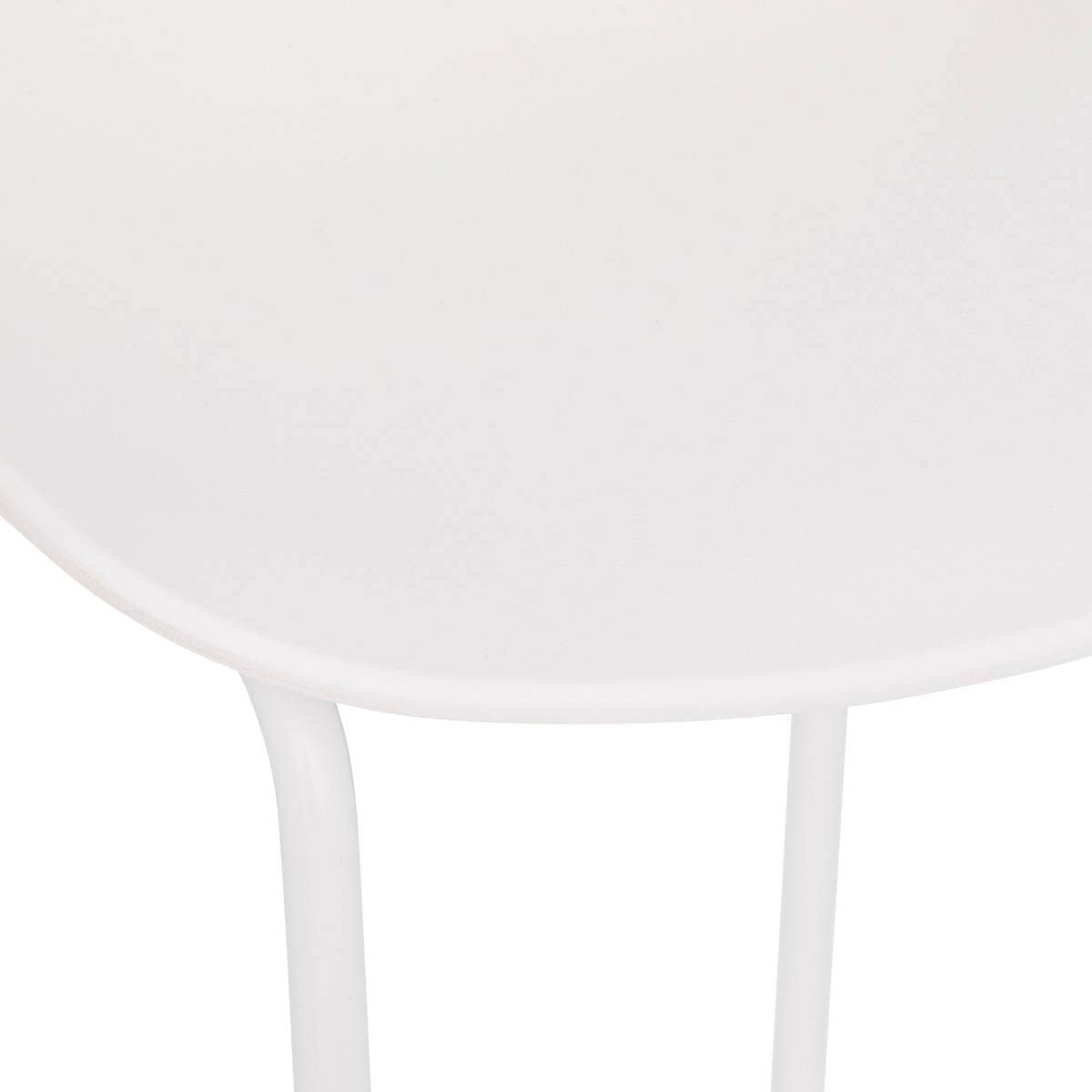 Tabouret de Bar Blanc Pieds en métal H 82 cm - Atmosphera