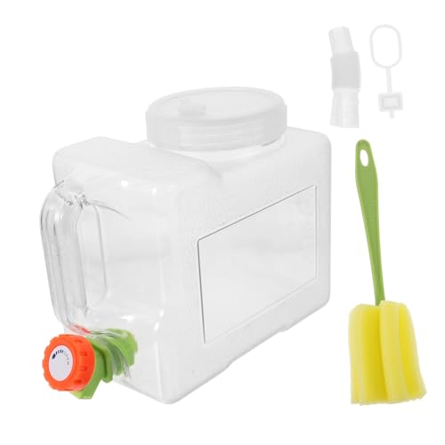 ROMISBABA 透明アウトドアウォーターコンテナ 蛇口付き 大容量 耐久性 キャンプ 登山 緊急用貯水タンク ポータブル飲料収納ケース