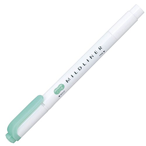 Zebra B-WKT7-MBG Highlighter, Mild Liner, Blue Green, 10 Pieces
