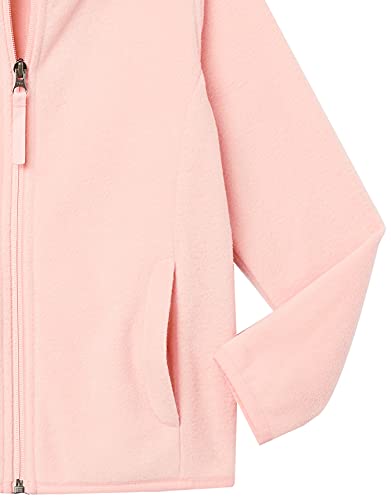 Image of Amazon Essentials Girls and Toddlers' Polar Fleece Full-Zip Hooded Lightweight Jacket, Insulated