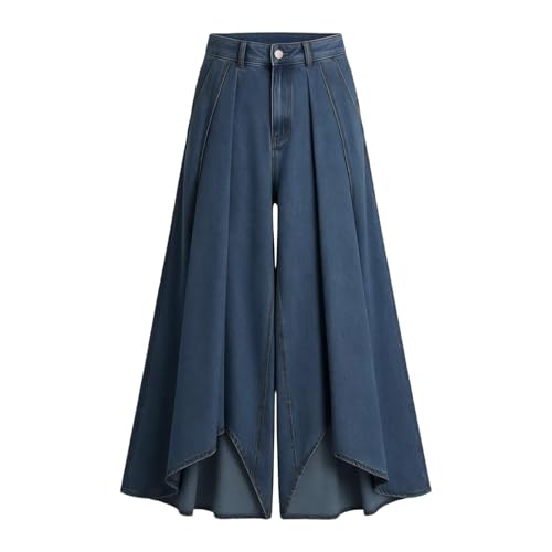 Pantalones vaqueros elegantes estilo Y2k holgados con pernera ancha y tiro alto rectos 5