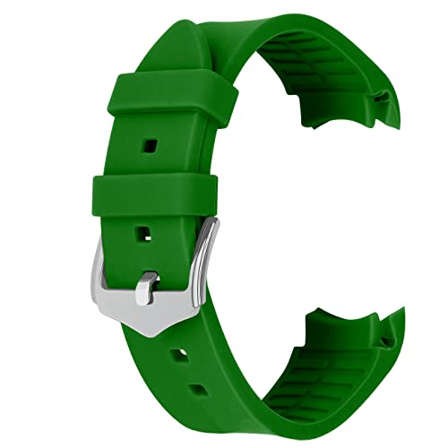 Bracelet montre silicone 23mm incurvé vert : finissez-en avec les bracelets rigides