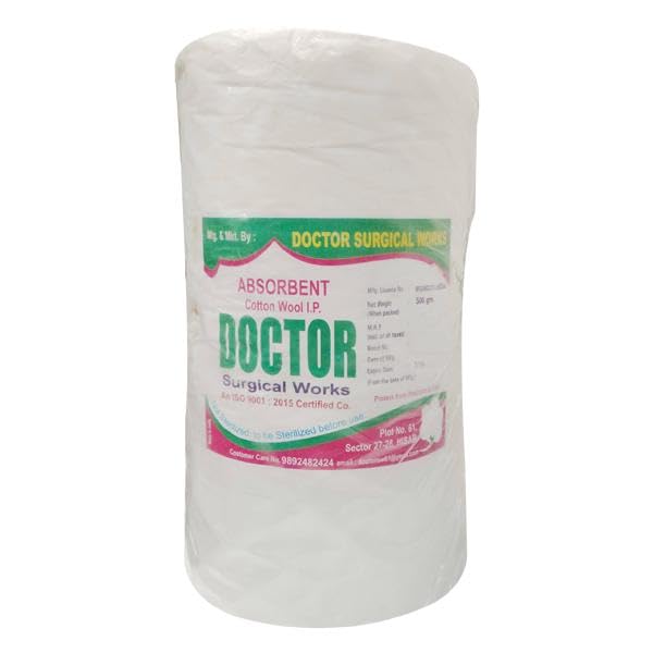 Absorbent Cotton Roll (Net 500g) High Quality - Ideal for Makeup Removal, Toner, Ultra Soft Cleansing - Cotton Pads for Face, Medical Use-image-0