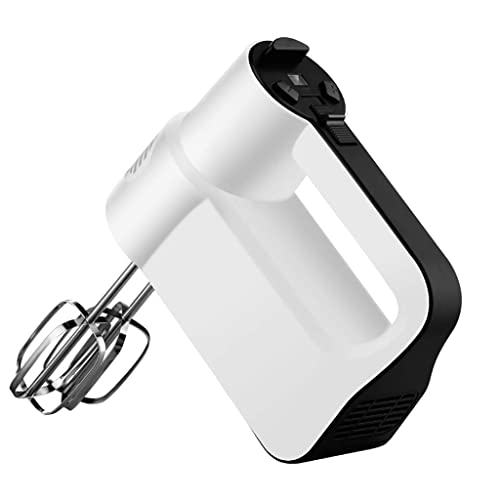 MOSHUO Elektrischer Handmixer Digital 350W mit Edelstahl-Aufsätzen, 8-Gang- und Turbo-Taste, inkl.: Schneebesen…