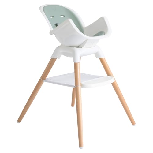 Image of Joie Chai Multi-Mode Highchair - European Beech Wood, Convertible, 9+ Modes, Birth up to 60 lb. (Mist)