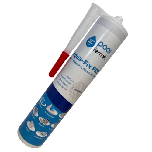 PoolFixKlar Aqua-Fix PRO – Color: transparente – El sellador de alto rendimiento para mantenimiento de piscinas para profesionales y aficionados al bricolaje (transparente)