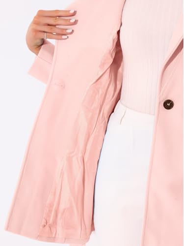 Image of Allegra K Women's Winter Elegant Stand Collar Overcoat Long Belted Pea Coat