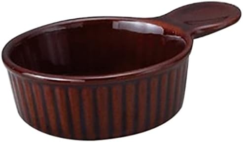 Set of 10 Western Tableware Accessories Brown Mini Gratin with Hand, 5.0 x 3.5 x 1.4 inches (12.5 x 8.9 x 3.6 cm), Western Tableware, Cafe, Restaurant, Coffee, Commercial Use, Hotel