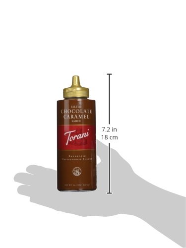 Miniatura 4 de Torani Salsa de caramelo de chocolate salado, 16.5 onzas (paquete de 6)