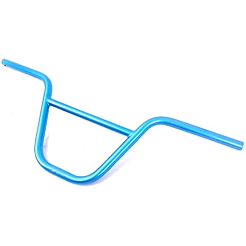 KHE 9 Inch BMX Handlebars Blue Knurled Clamp Zone Only 1.79lbs Width 720 mm Cover