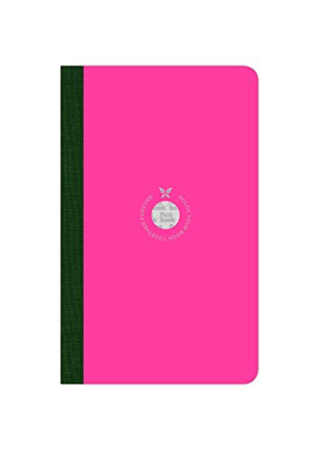 Image of flexbook Smartbook Notebook Ruled Pink | Medium | 13x21cm - A5 (Minus) |160 pages | 70gsm Fabriano Ivory Paper | Colorful Eco Paper Cover | with Green linen spine