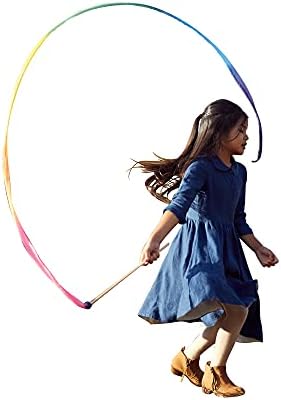 Sarah's Silks Rainbow Streamer - 8' Long Twirling Ribbon Wand for Kids | Montessori and Waldorf Toys