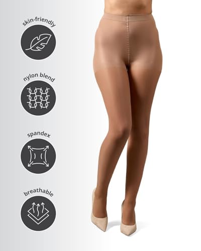 Image of MeMoi Control Top Crystal Pantyhose for Women, Breathable Sheer Tights, Control Top Sheer Stockings, Comfortable Panty Hose