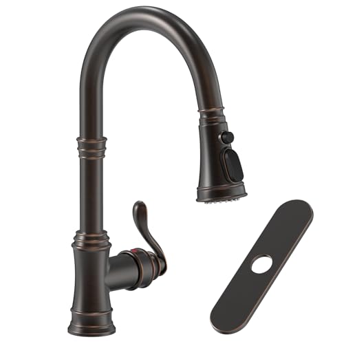 Oil Rubbed Bronze Kitchen Faucet with Pull Down Sprayer 3 Spray Modes