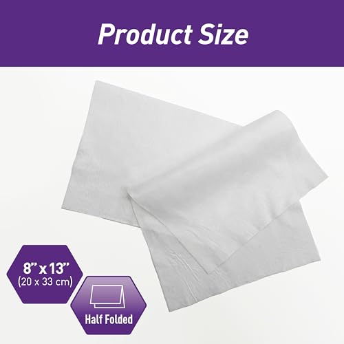 MED PRIDE Disposable Dry Wipes for Adults, Soft & Absorbent Personal Towels, Bulk 800 Count, Incontinence Care, Baby Wipes (800 Count (Pack of 1))