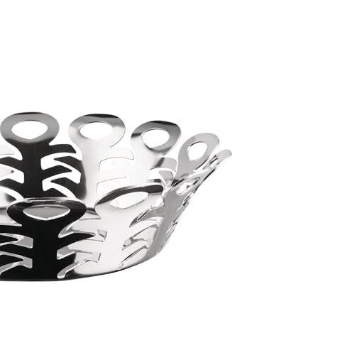 Cesta perforada Alessi Vimini de acero inoxidable, el centro de mesa definitivo 4