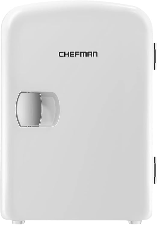 Chefman Portable White Personal Mini Fridge Cools Or Heats & Provides