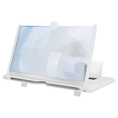 CHEOTIME Lupa de Pantalla de teléfono, Amplificador de Pantalla 3D HD de 12 Pulgadas con Soporte extraíble para películas, vídeos, Juegos, Soporte Plegable para teléfono, ángulo de (12 Pulgadas