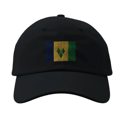 Casquette Drapeau de Saint-Vincent-et-Les-Grenadines Noir pour festival et été