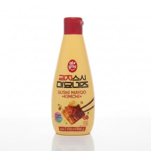 Sushi Mayoo Kimchi - Mayonesa Picante Coreana para Sushi y Kimbap, 520ml - Salsa Cremosa de Kimchi para Poke Bowls, Hamburguesas y Aperitivos - All Groo - Auténtico Sabor de Corea - NEXU