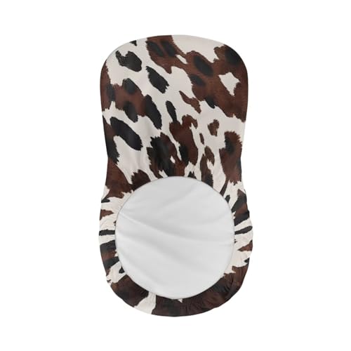 Image of Cow Bar Stool Seat Covers Washable Swivel Bar Stool Covers Slipcovers Soft Square Barstool Covers Slipcovers with Back Set of 2